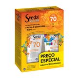 Protetor Solar Facial E Corporal Sveda Fps70 125ml+protetor Solar Facial E Corporal Kids Fps70 125ml