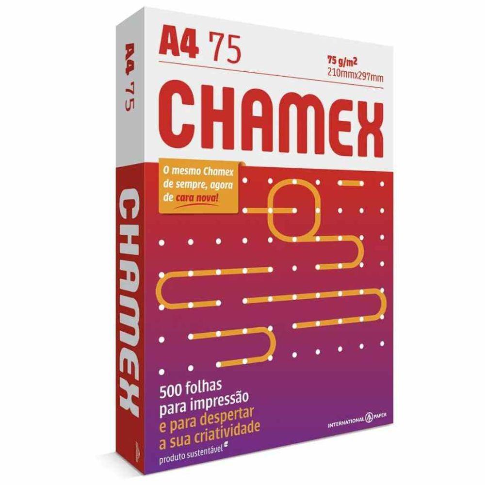 Papel Sulfite Chamex Branco A4 75g C/500