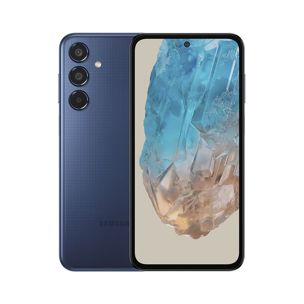 Celular Samsung Galaxy M35 5g , Câmera Tripla Até 50mp, Selfie 50mp, Tela Super Amoled + 6.6 120hz, 256gb, 8gb Ram Azul Escuro