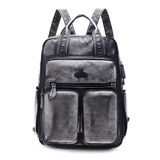 Mochila Angel Kiss Em Couro Macio Lavado Para Mulheres
