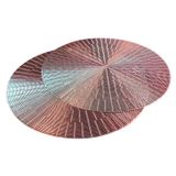 Jogo Americano Mesa Posta Mesa Redondo Linha Luxo Tamanho Grande Modelo Egípcio Em Pvc