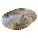 Jogo Americano 2 Peças Mesa Posta Mesa Redondo Linha Luxo Tamanho Grande Modelo Egípcio Em Pvc