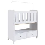 Mini Berço Moises Sem Colchao 2 Gavetas By510 Branco Comm