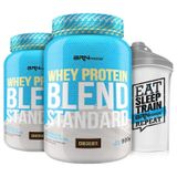 Kit 2 Whey Protein Blend Chocolate 900G + Coqueteleira