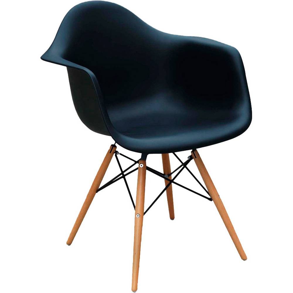 Cadeira Eiffel Com Braco Base Madeira Cds Design Fd1111