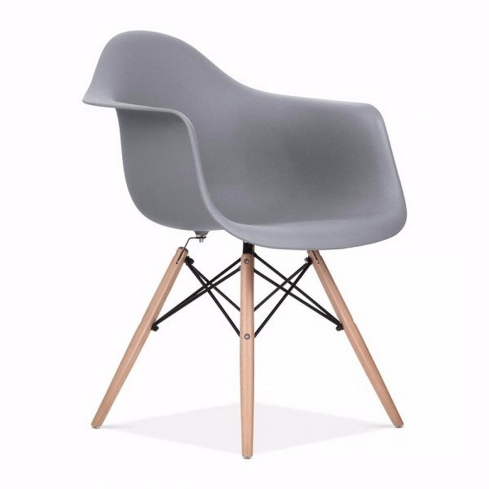 Cadeira Eiffel Com Braco Base Madeira Cds Design Fd1111