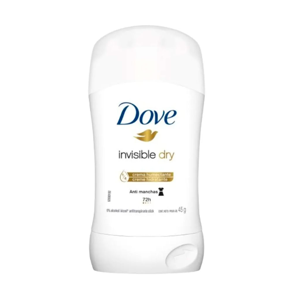 Desodorante Antitranspirante Stick Dove Invisible Dry 45g