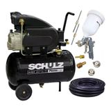 Compressor Ar 8,5pés Plus Csi 25l Schulz + Kit Acessórios