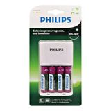 Carregador De Pilhas Com 4 Pilhas Aa De 2450mah - Philips