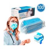 Mascara Descartavel Tripla Camada C/clip Nasal C/ 100 Pçs