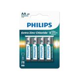 Pilha Extra Zinc Chloride Aaa 4 Unidades R03l4b/59 - Philips