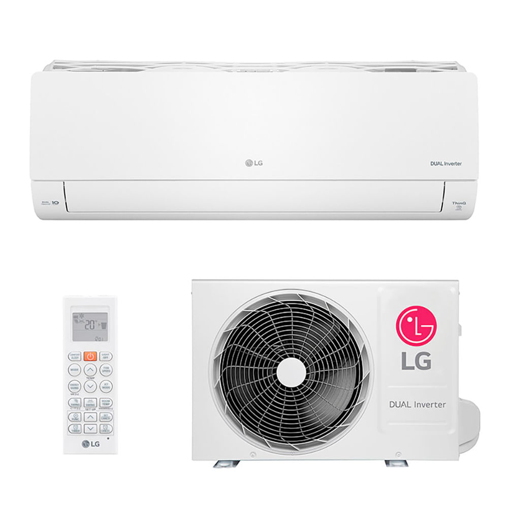 Ar Condicionado Split Hw Inverter R-32 Lg Dual Voice + Ia 12000 Btus Frio 220v S3-q12ja31k