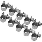 Pacote De 10 Grampos De Combustível De Aço Inoxidável Pesado 6mm-20mm Tamanho Opcional Para Encanamento (7-9mm)