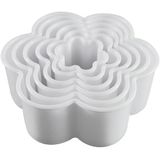 4 Cookie Cutter Flor Forma Conjunto De 5 Peças Branco Plástico Por