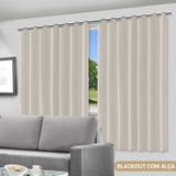 Cortina Blackout bege - 200x140cm - p/ trilho