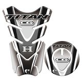 Protetor Tanque E Bocal Adesivo Moto Honda Titan Ano Até 2017 Preto Cor Preto