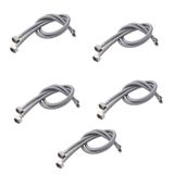 Engate Rabicho 80cm Monocomando 5 Unidades Par Misturador Mangueira Flexivel Torneira
