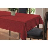 Toalha De Mesa Retangular Jacquard Para 8 Lugares - Vermelho