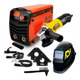 Inversora Solda 200a Mma Tig Bivolt + Esmerilhadeira + Kit 110v/220v