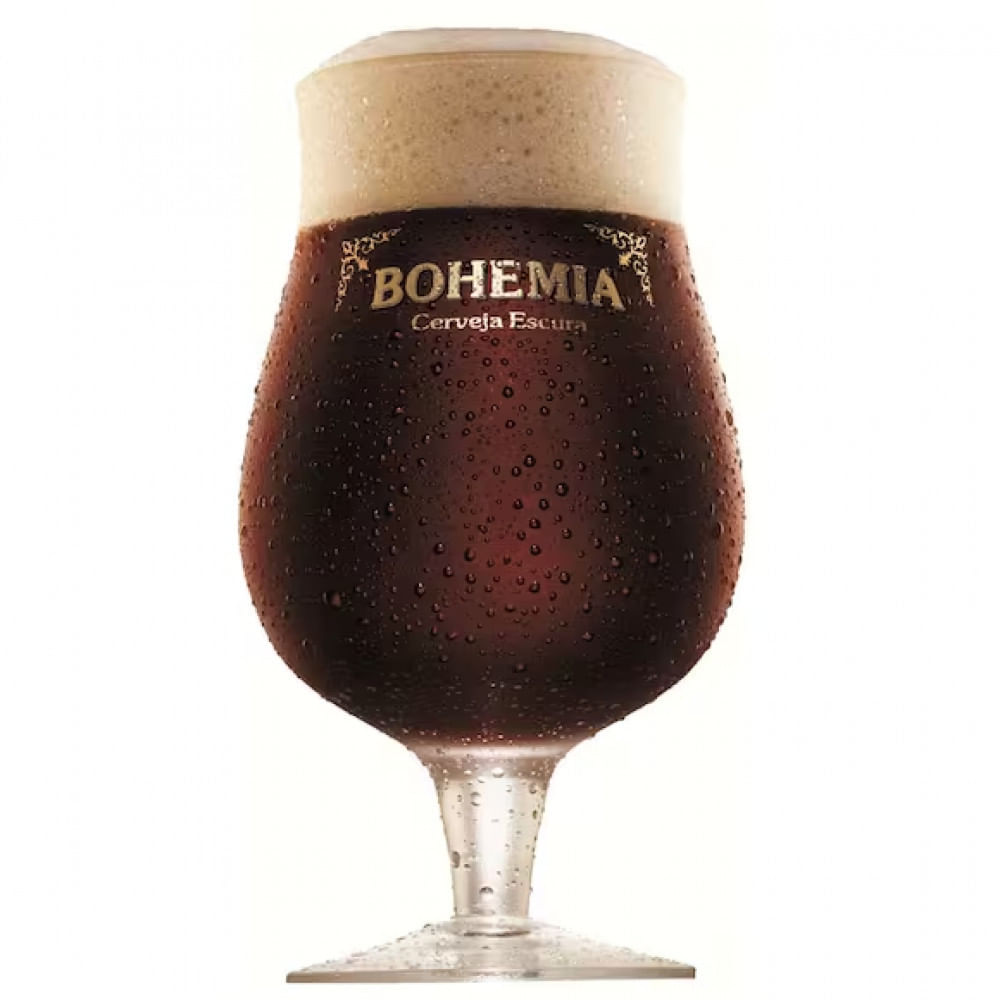 Taça Para Cerveja Crisal Bohemia Escura Litografada 3662 400 Ml