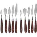 2 Conjunto 5pcs Paleta Facas Raspador Misturando Tinta De Aço Inoxidável Espátula Paleta Conjunto De Faca Para Pintura A Óleo Artista Mistur