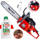 Motor Serra Moto Serra Motosserra Com Óleo Stihl À Gasolina 2t 49cc 2,8hp 13.500rpm Sabre 16 Ideal Para Todos Os Trabalhos De Corte Toyama Tcs53f-g