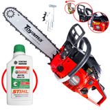 Motosserra Toyama Tcs53f-g2 À Gasolina 2t 49cc 2,8hp 13.500rpm Sabre 16 Ponta Rolante E Corrente Oregon 28 Dentes + Óleo Stihl 2 Tempos