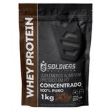 Kit: 3kg Whey Protein Concentrado - 100% Importado - Soldiers Nutrition Chocolate Belga