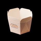 100 Pcs Hokkaido Flow Heart Cake Paper Cup, Square Box