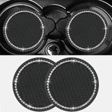 2 Pcs Universal Car Cup Holder Coaster, 2,76 Polegadas Bling Crystal Cup P Holder Insert Drink Coaster, Car Interior Accessories For Vehicle