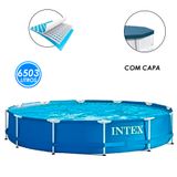 Piscina Estrutural Redonda 6503l Intex + Capa 28210 + Kit