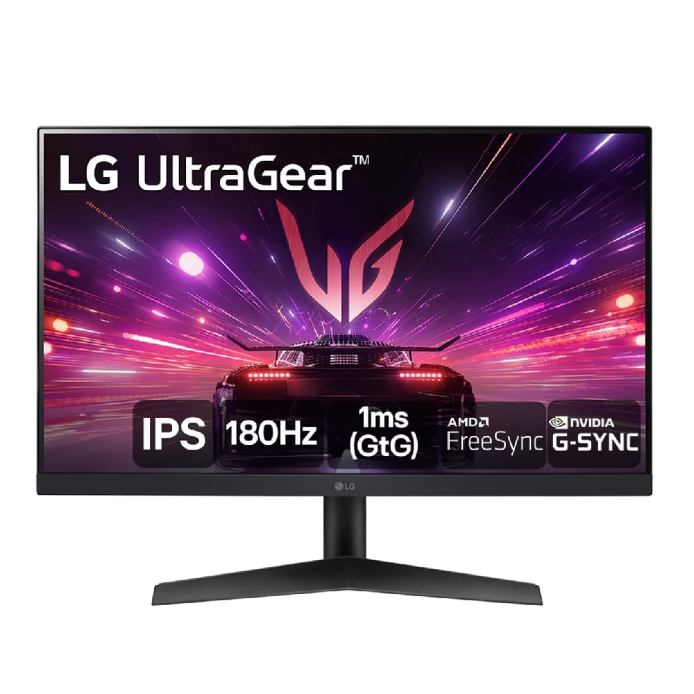 Imagem do produto Monitor Gamer LG UltraGear 24” IPS, 180Hz, 1ms (GtG) NVIDIA® G-SYNC® , AMD FreeSync™, HDR10, sRGB 99% - 24GS60F-B em Carrefour