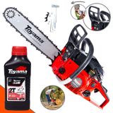 Motosserra À Gasolina Toyama Tcs53f-g2 Tcs53fg2 Motor 2t 49cc 2,8hp Sabre 16 13.500rpm Leve, Ergonômica E De Fácil Manuseio + Óleo Lubrificante 2
