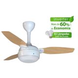 Ventilador de Teto Inverter Ventisol Legacy Branco/Pinus c/2 Lâmpadas Inclusas - Bivolt