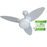 Ventilador de Teto Inverter Ventisol Elluz Branco/Cinza c/2 Lâmpadas Inclusas - Bivolt