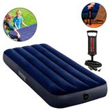 Colchão Inflável Solteiro Fiber Tech Intex + Bomba 64756 + Kit