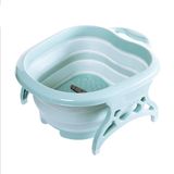 Bacia Dobrável Alivia Dores Para Pés Hidromassageador-azul