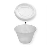 Kit 200 Potes Com Tampa De 100ml Descartáveis Gelatina Molho
