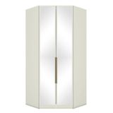 Armário De Canto Closet 2 Portas Com Espelhos Seletto Areia - Henn