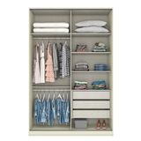Guarda Roupa Solteiro Ambiente New Predileto Areia Com Espelho - Henn