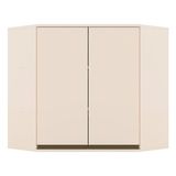 Armário Aéreo Canto Oblíquo 2 Portas 83 Cm Évelin Off White - Henn