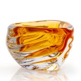 Vaso Em Cristal Murano Âmbar  São Marcos