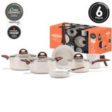 Jogo De Panelas Antiaderente Cerâmico Brinox 6 Peças Ceramic