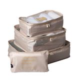 Kit Organizadores Mala De Viagem Com 4 Peças Creme Paramount