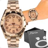 Relogio Aço Banhado Feminino Prova Dagua Premium + Caixa Moda Social Casual Original Presente