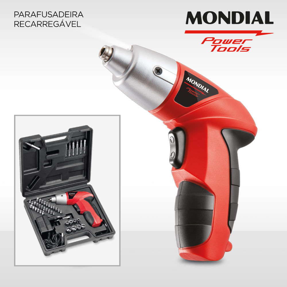 Parafusadeira Recarregável Mondial Power Tools Fpf-05m