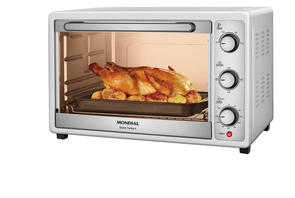 Forno Elétrico 52L Grand Family II Mondial Branco/Inox - FR-52-W 220V/60Hz