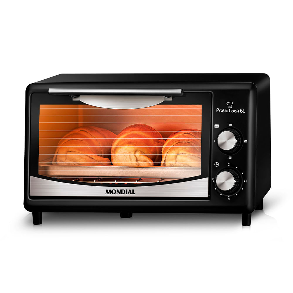 Forno Elétrico Mondial  Pratic Cook 6l Fr-09 Forno-220v-preto/inox