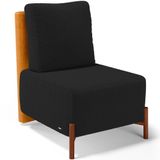 Poltrona Decorativa Sala Estar Living Pés Madeira Hungria L02 Couríssimo Whisky Bouclê Preto