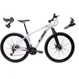 Bicicleta Aro 29 Ksw Xlt Alumínio 24v Câmbios Shimano Garfo Suspensão - Branco Tam.19